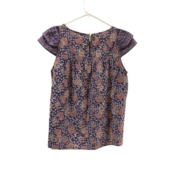 Madewell Women’s Story Top in Fan Floral Mix Size 6 Peasant Blouse Bohemian - Picture 11 of 14